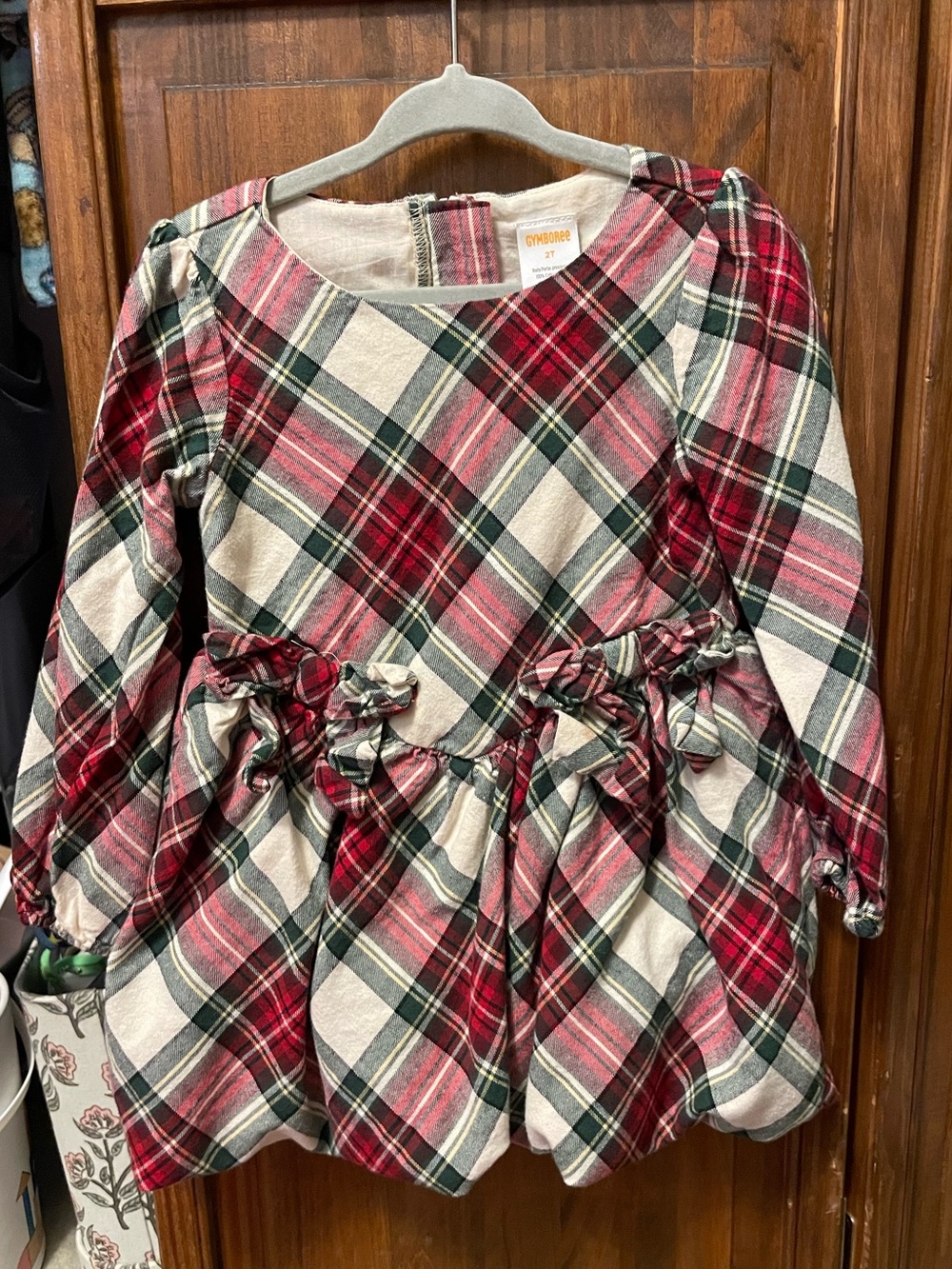 Gymboree Tartan Plaid Long-Sleeve Dress - Like New